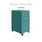 Space Solutions 14.25 in W 2 Drawer Mobile Vertical File Cabinet, Teal 24408 - alternate 15