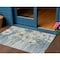 Homeroots 3' X 5' Denim Blue And Sky Blue Floral Washable Indoor Outdoor Area Rug 582746 - alternate 1