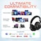 Delton Wireless Active Noise Cancelling Bluetooth Stereo Computer Headphones/Headset, Black M201 - alternate 9