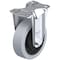 Blickle Rigid Plate Caster, Solid Rbbr, 4", 400 lb. B-POEV 100KA-12-SG - alternate 1