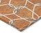 Homeroots 8' X 10' Orange And Ivory Geometric Washable Indoor Outdoor Area Rug 613028 - alternate 7