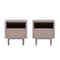 Manhattan Comfort Ella Nightstand in Mocha- Set of 2 2-NS005-MO - alternate 9