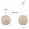 Jonathan Y Luna 15.75" 1-Light Bohemian Modern Woven Rattan/Iron LED Pendant, Cream/White JYL6503B - alternate 12