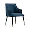 Manhattan Comfort Eda Wood  Armchair in Midnight Blue DC1677-2 - alternate 9