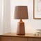 Jonathan Y Highland 22.25" Classic Cottage Tapered Resin/Metal LED Table Lamp w/Paper Rope Shade, Brown Wood Fin JYL9201A - alternate 7