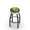 Holland Bar Stool Co 30" Blk Wrinkle Baylor Swivel Bar Stool, Chrome Ring L8B3C30Baylor - alternate 1