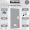 Triton Products (2) Square Hole Pegboards W/ Mounting Hardware, Epoxy 18-Gauge Steel, Gray, 18" W x 36" H LB18-G - alternate 12