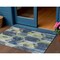Homeroots 3' X 5' Navy Blue Gold And Silver Geometric Washable Indoor Outdoor Area Rug 618751 - alternate 1