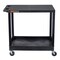 Luxor Cart, 1Tub Shelf, 1Flat Shelf, 18"x32", High Density Polyethylene (Shelf), Polyvinyl Chloride (Leg) EC21-B - alternate 18