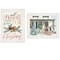 Homeroots Set Of Two Come Home for Christmas 1 White Framed Print Wall Art, 2PK 406035 - alternate 1