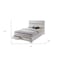 Homeroots White and Gray Wood Queen With Two Drawers Bed Frame 376959 - alternate 4
