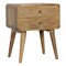 Homeroots 22" Brown Solid Wood Two Drawer Nightstand 701702 - alternate 10