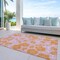Homeroots 8' X 10' Pink And Copper Floral Washable Indoor Outdoor Area Rug 600039 - alternate 9