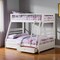 Homeroots White Twin Over Full Wood Bunk Bed With Storage 285311 - alternate 5