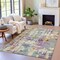 Homeroots 9' X 12' Linen Purple And Gold Abstract Washable Indoor Outdoor Area Rug 630871 - alternate 8