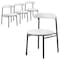 Leisuremod Lume Modern Dining Side Chair in Polyester with Black Steel Frame in Grey, 4PK LC20GR4 - alternate 1