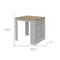 Homeroots 36in Natural and White Wood Kitchen Island With Storage 477891 - alternate 7