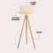 Jonathan Y Adriel 52" Mid-Century Modern Tripod Wood w/Ribbed Cocoon Pumpkin Shade LED Floor Lamp, Beige/Light B JYL4201A - alternate 9