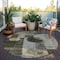 Homeroots 8' Taupe Gray And Charcoal Round Geometric Washable Indoor Outdoor Area Rug 604350 - alternate 9