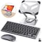 Delton SW60 iPad/Android Stand & N35 Small Wireless Keyboard and Mouse Tablet Accessory Set - Silver SW60/N35 - alternate 1