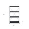 Homeroots 42" Black And Silver Metal and Wood Four Tier Etagere Bookcase 486316 - alternate 4