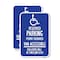 Signmission Connecticut Reserved Parking, Permit Required, Van Acce, 18'' X 24'', Heavy Gauge Aluminum, 2PK A-1824-2PACK-24657 - alternate 1