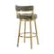 Armen Living Madrid 26in Swivel Counter Stool with Gold Brushed Stainless Steel and Vintage Gray Faux Leather LCMASWBABGLVGRY26 - alternate 8