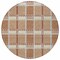 Homeroots 8' Copper Gold And Gray Round Plaid Washable Indoor Outdoor Area Rug 597585 - alternate 6