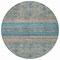 Homeroots 8' Teal Blue Salmon And Beige Round Medallion Washable Indoor Outdoor Area Rug 615916 - alternate 8