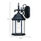 Homeroots Petite Matte Black Domed Hanging Lantern Wall Light 399223 - alternate 4