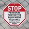 Signmission Stop Personal Protective Equipment, 10 inch X 10 inch, Aluminum Metal Signs, 2PK OC-A-2PACK-10-122 - alternate 4