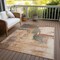 Homeroots 3' X 5' Terra Cotta Gray And Brown Abstract Washable Indoor Outdoor Area Rug 602987 - alternate 4