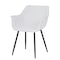 Leisuremod Markley Distressed Leather Ergonomic Dining Chair, Powder Coated Iron Legs EC26W - alternate 10