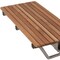 Homeroots 14" X 26" Brown Teak Rectangular Shower Bench 549336 - alternate 5