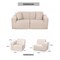 Deko Living 2 Place Seating Beige Outdoor Compressed Foam Sectional Sofas COP30217SET - alternate 7