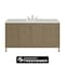 James Martin Vanities Chicago 60 in. Single Vanity, Walnut Whisper, w/ 3 CM Ethereal Noctis Silestone Top 503-V60S-WLW-FENC - alternate 1