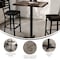 Flash Furniture Bennett 24 in x 30 in Solid Wood Indoor Tabletop in Dark Brown with 22 in x 22 in Bar Height GSF-REC2430-DKBRN-T2222B-GG - alternate 10