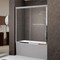 Fab Glass And Mirror Double Sliding Bathroom Shower Door Sorrento Lux Series - Matte Black Finish Adjustable 44in-48in SHSOL48X62MB - alternate 1