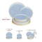 Smarty Had A Party Clear Blue with Gold Rim Hammered Glass Disposable Plastic Dinnerware Value Set, 240PK 8860-BGVP-CASE - alternate 9