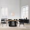 Homeroots Six Piece Brown and Black Oval Dining Set with Four Chairs and Sideboard 571729 - alternate 8