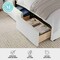 Martha Stewart Kian King Upholstered Platform Bed with Wingback Headboard and 4 Side Storage Drawers XH-8528-K-WH-MS - alternate 10