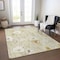Homeroots 5' X 8' Wheat And Ivory Floral Washable Indoor Outdoor Area Rug 611175 - alternate 9