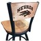 Holland Bar Stool Co 30" Blk Wrinkle Nevada Swivel Bar Stool, Laser Engraved Back L03830BWMedMplANevaUnMedMpl - alternate 1