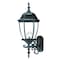 Homeroots Matte Black Ornamental Lantern Wall Light 398378 - alternate 1