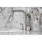Kingston Brass Widespread Bathroom Faucet with Knurled Handle and Brass Pop-Up, Brushed Nickel FSC8938KNL - alternate 6