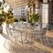 Flash Furniture Square Table Set, Aluminum, Plastic, Stainless Steel, Grey TLH-ALUM-24SQ-017BCHR4-GG - alternate 13