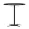Flash Furniture Lars 30 in Round Wood Cocktail Table with 30 in and 42 in Columns, Black XA-30-COTA-BK-GG - alternate 1
