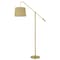 Homeroots 68" Brass Adjustable Traditional Shaped Floor Lamp With Antiqued Brass Drum Shade 526298 - alternate 1