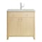 James Martin Vanities Gracyn 36 in. Single Vanity, Coastal Driftwood, w/ 3 CM Victorian Silver Quartz Top D125-V36-CSD-3VSL - alternate 1