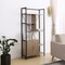 Homeroots 71" Brown Metal Eight Tier Etagere Bookcase with Two Doors 630394 - alternate 5